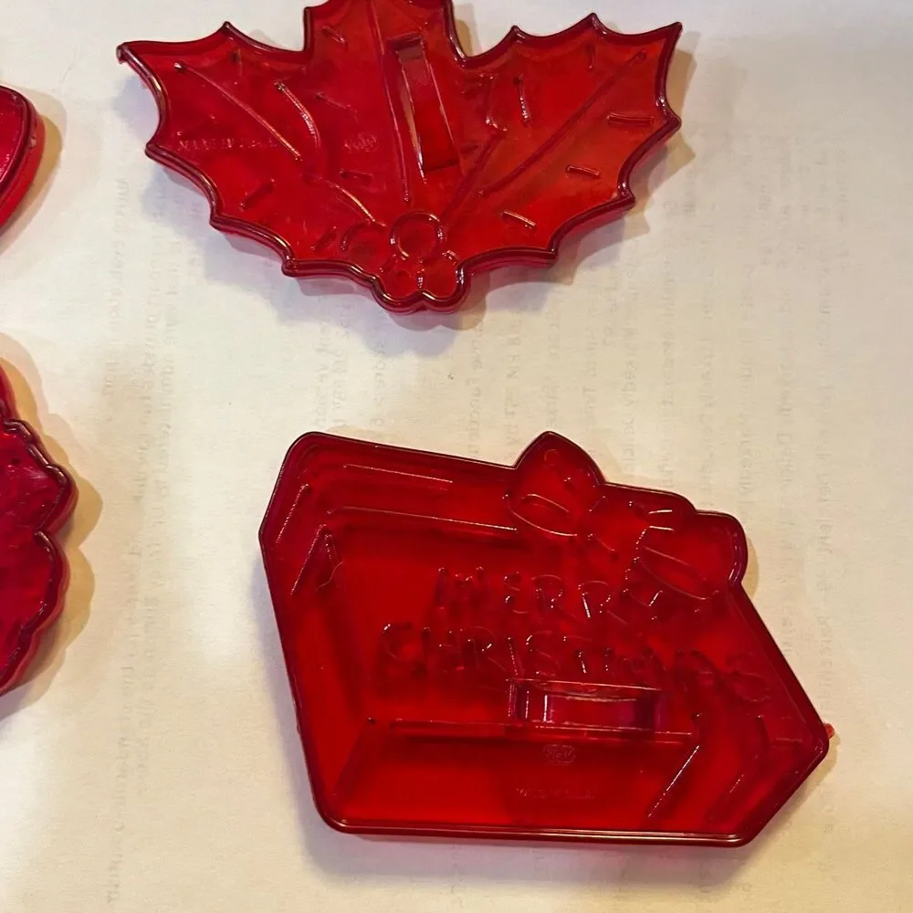 Vintage red Christmas cookie cutters